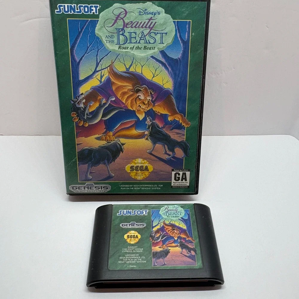 Video Game Sega Genesis Beauty and the Beast Roar of the Beast Sunsoft